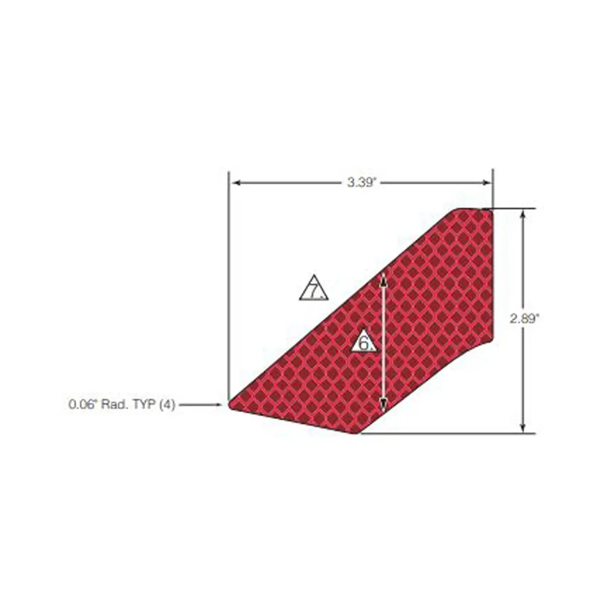Reflector Decal Right Red 1