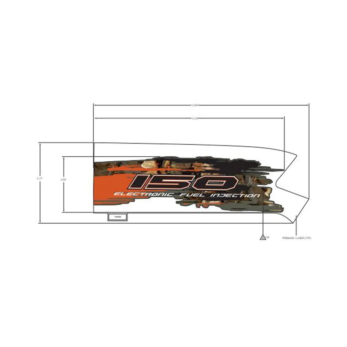 Decal-Hood Side 150 Rh 1