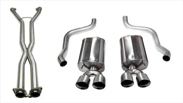 Corsa Performance 2009-2013 C6 Chevrolet Corvette 6.2L V8 2.5" Dual Rear Exit Cat-Back Exhaust System With Twin 3.5" Tips (14108Cb) Sport Sound Level 1
