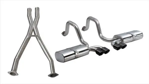Corsa Performance 1997-2004 Chevrolet Corvette C5/C5 Z06 2.5" Dual Rear Exit Cat-Back Exhaust System With Twin 3.5" Tips (14111Cb) Sport Sound Level 2