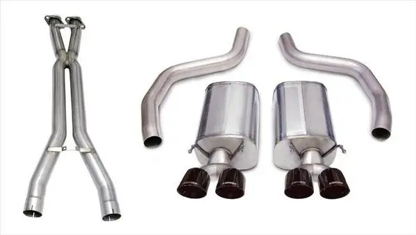 Corsa Performance 2006-2011 C6 Chevrolet Corvette Z06, Zr1, 3.0" Dual Rear Exit Cat-Back Exhaust System With Twin 4.0" Tips (14164Cb1) Sport Sound Level 2