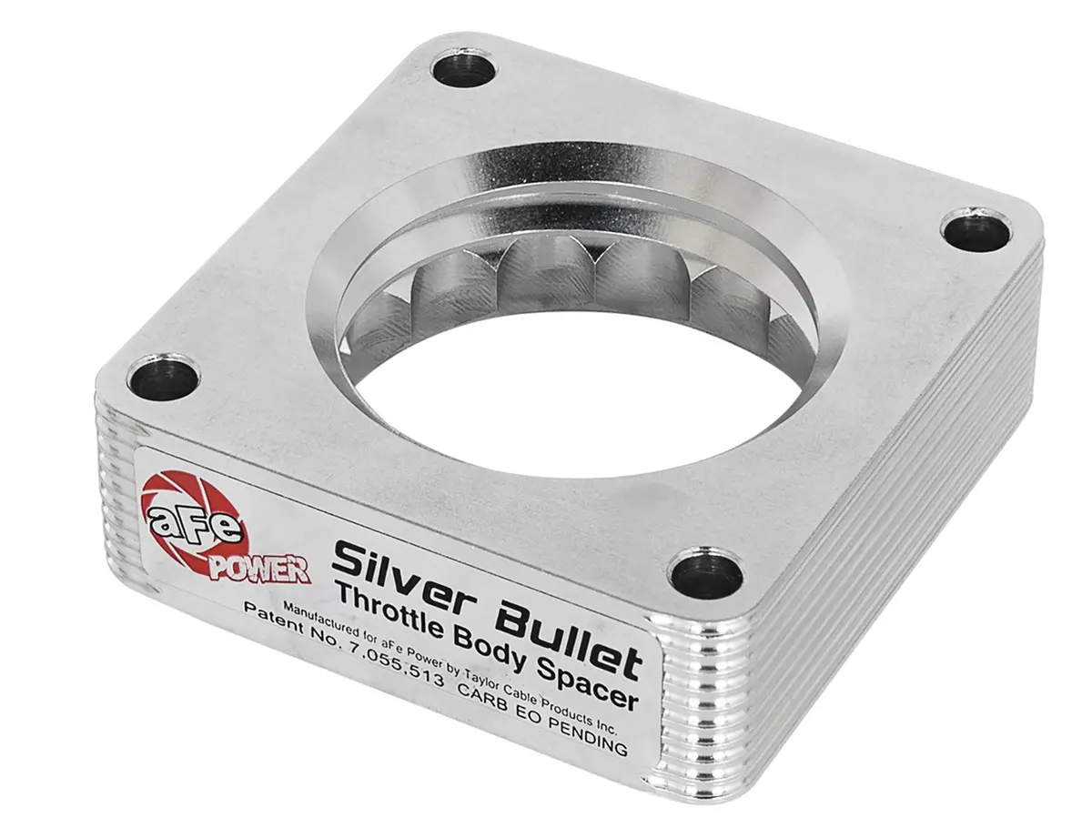 Afe: Silver Bullet Throttle Body Spacer Nissan 350Z 03-06/Alitima 03-05/Infiniti G35 03-07 V6-3.5L (Vq35de) 1