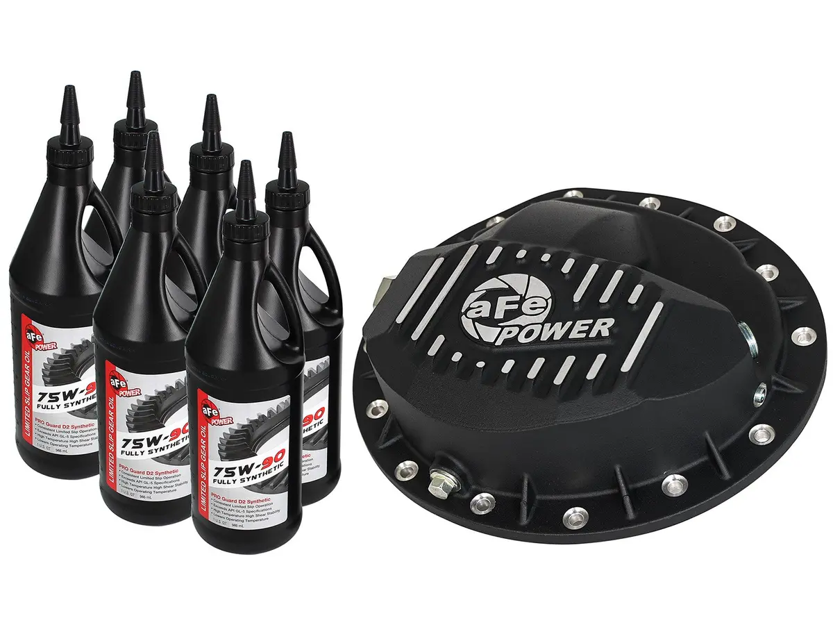 Afe: Pro Series Front Differential Cover - Machined Fins W/Gear Oil Dodge Diesel Trucks 03-12 L6-5.9/6.7L (Td) (Aam 9.25-14 Bolt Axles) 1