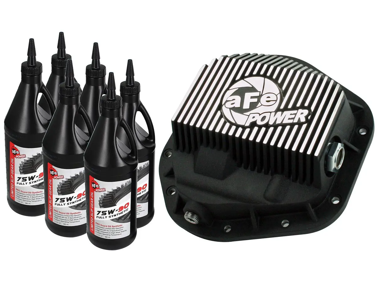 Afe: Pro Series Front Differential Cover - Machined Fins W/Gear Oil 	 Ford F-250/F-350/Excursion 99-16 V8-7.3L/6.0L/6.4L/6.7L (Td) (Dana 50 / Dana 60 / Dana 61 Axles) 1