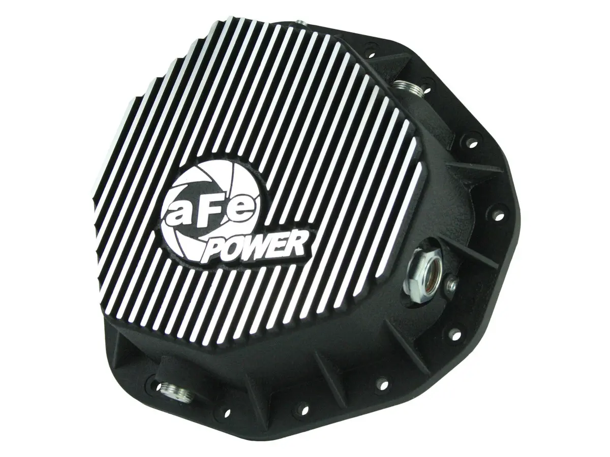 Afe: Rear Differential Cover, Machined Fins; Pro Series Dodge Diesel Trucks 03-05 L6-5.9L (Td) (Aam 10.5-14 Bolt Axles) 1