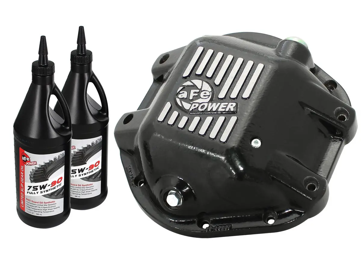 Afe: Differential Cover, Machined Fins W/ Gear Oil Jeep 97-18 (Dana 44 Axles) 1