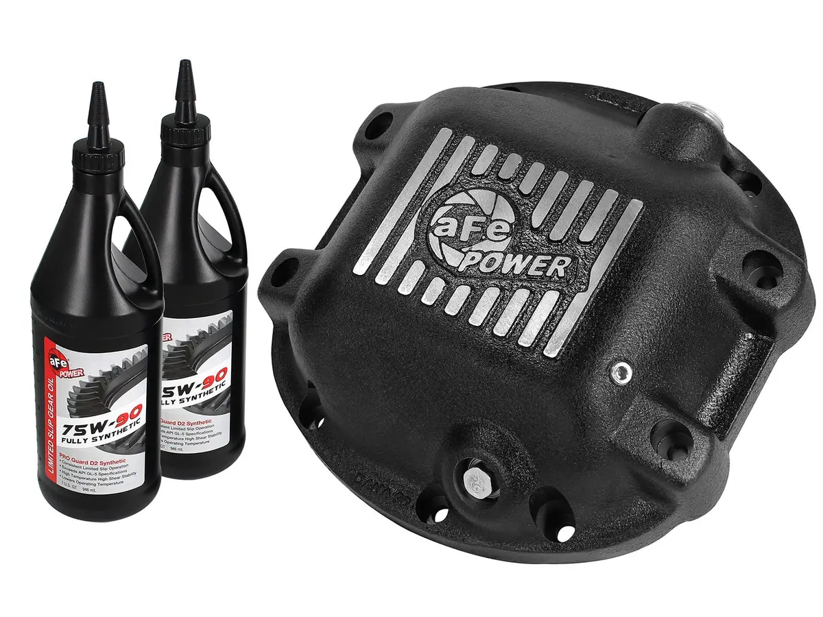 Afe: Differential Cover, Machined Fins W/ Gear Oil Jeep 97-18 (Dana 30 Axles) 1