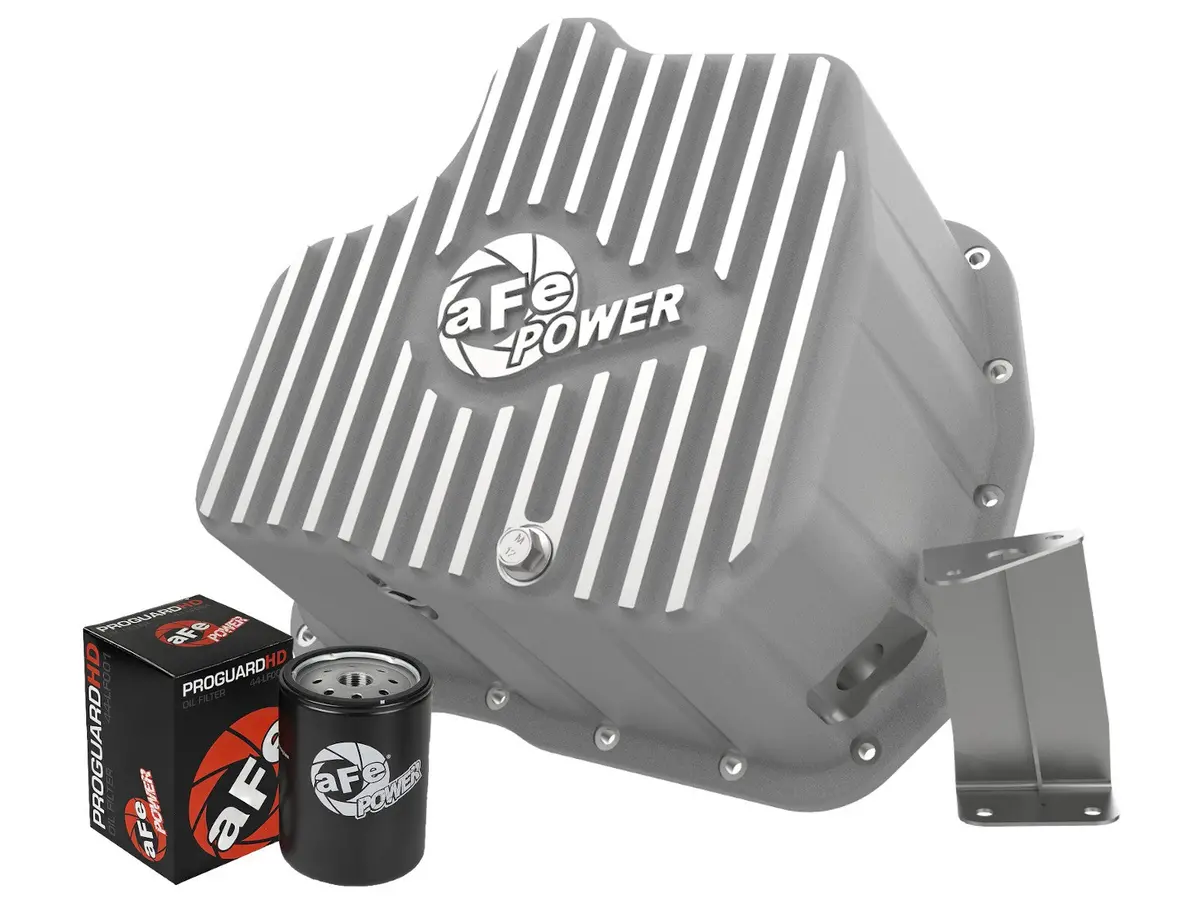 Afe: Engine Oil Pan; Raw Machined Fins Gm Duramax 11-16 V8-6.6L (Td) 1