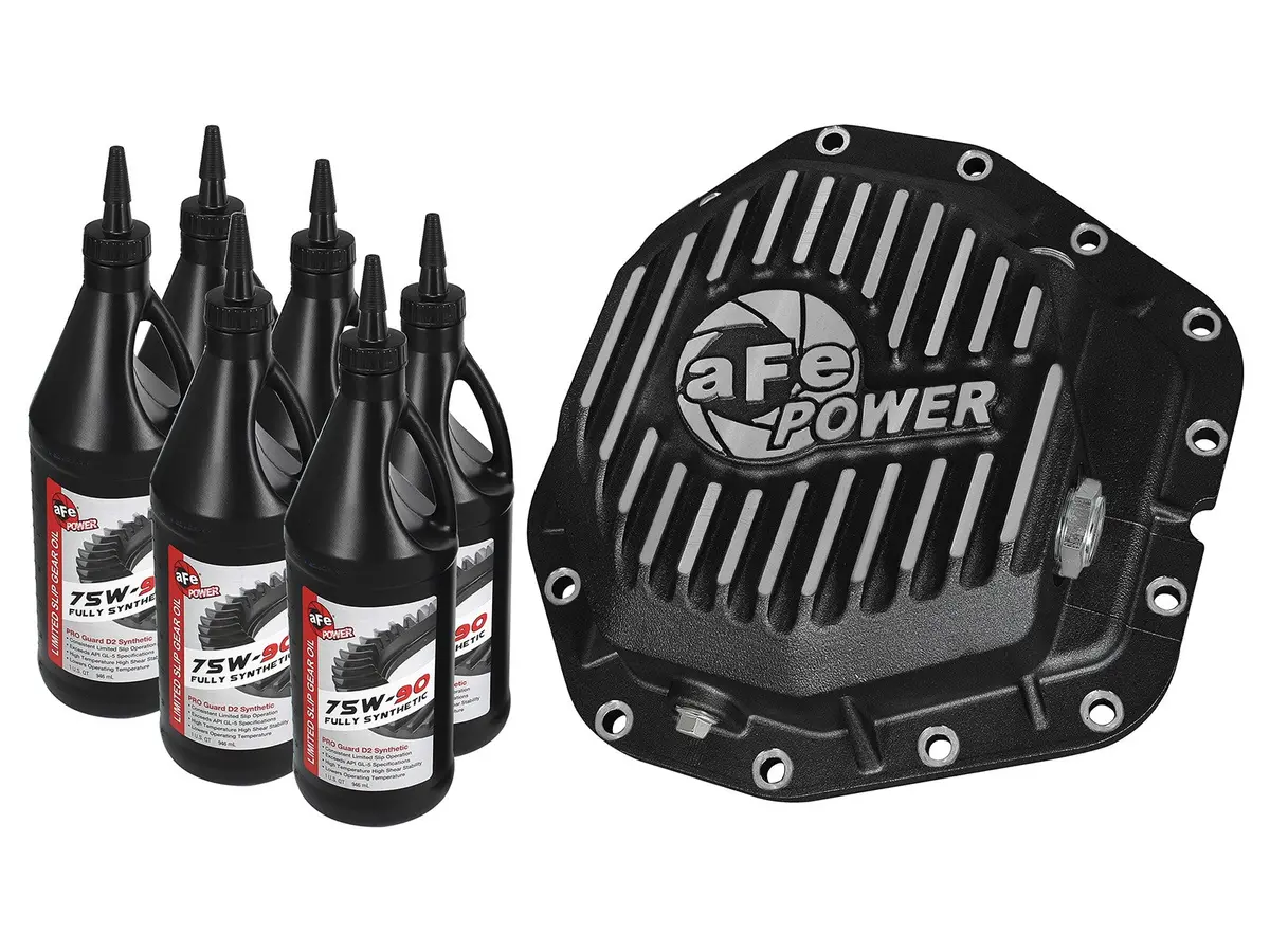 Afe: Rear Differential Cover, Machined Fins; Pro Series W/ Gear Oil Ford F-350/F-450 17-19 V8-6.7L (Td) Dana M300-14 (Dually) 1