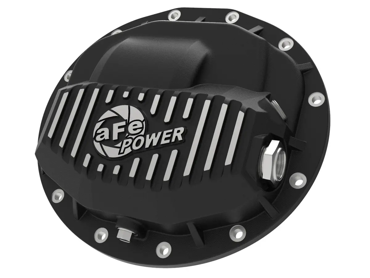 Afe: Pro Series Front Differential Cover Black W/ Machined Fins Ram Diesel Trucks 13-18 L6-6.7L; Ram Gas Trucks 13-18 V8-5.7L/6.4L 1