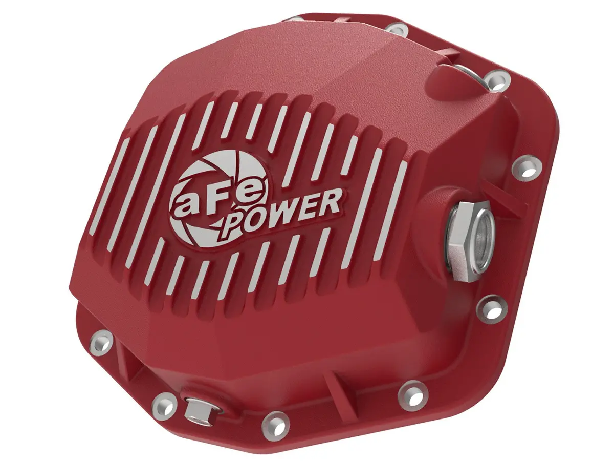 Afe: Pro Series Rear Differential Cover Red W/ Machined Fins 	 Jeep Wrangler (Jl) 18-20 (Dana M220) 1