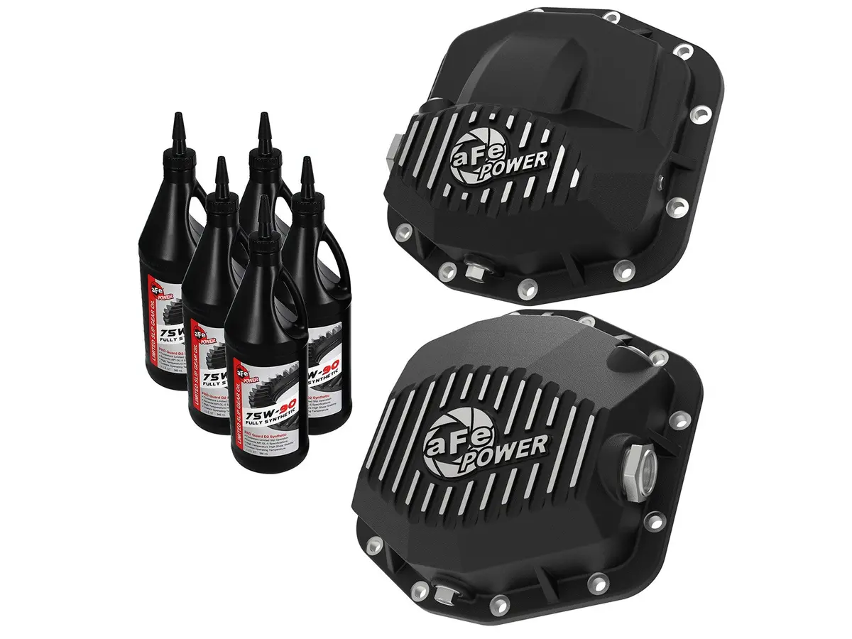 Afe: Pro Series Front & Rear Differential Covers - Machined Fins W/ Gear Oil Jeep Wrangler (Jl) 18-20 (Dana M210 & M220) Part Number: 46-7100Ab 1