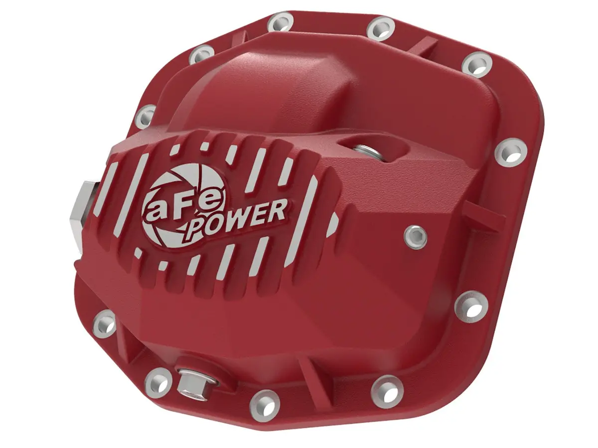 Afe: Pro Series Front Differential Cover Red W/ Machined Fins 	 Jeep Wrangler (Jl) 18-20 (Dana M186) 1