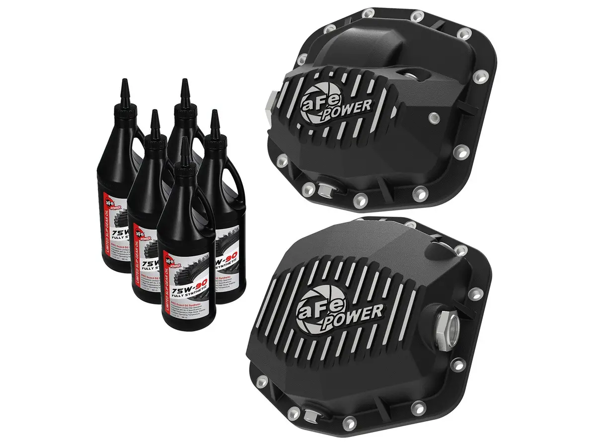 Afe: Pro Series Front & Rear Differential Covers - Machined Fins W/ Gear Oil Jeep Wrangler (Jl) 18-20 (Dana M186 & M220) Part Number: 46-7101Ab 1