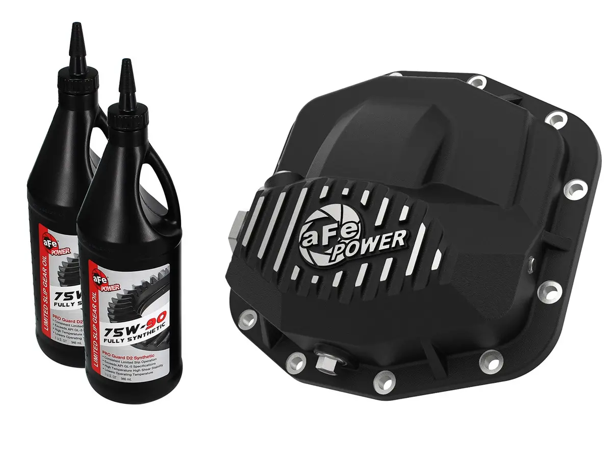 Afe: Pro Series Front Differential Cover Black W/ Machined Fins & Gear Oil Jeep Wrangler (Jl) 18-20 / Gladiator (Jt) 2020 (Dana M210) 1