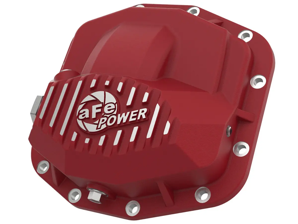 Afe: Pro Series Front Differential Cover Red W/ Machined Fins Jeep Wrangler (Jl) 18-20 / Gladiator (Jt) 2020 (Dana M210) 1