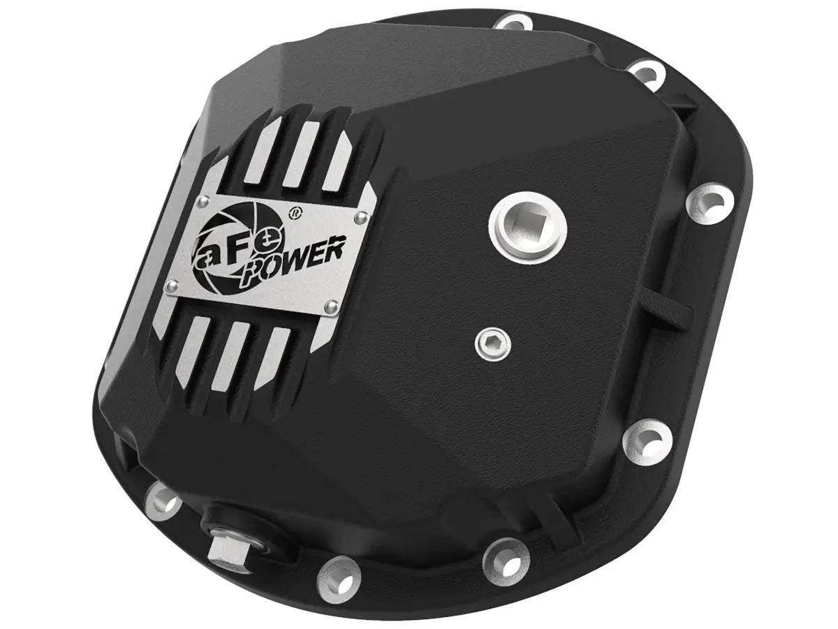 Afe: Street Series Front Differential Cover Black W/ Machined Fins Jeep Wrangler (Tj & Jk) 97-18 (Dana 30) 1