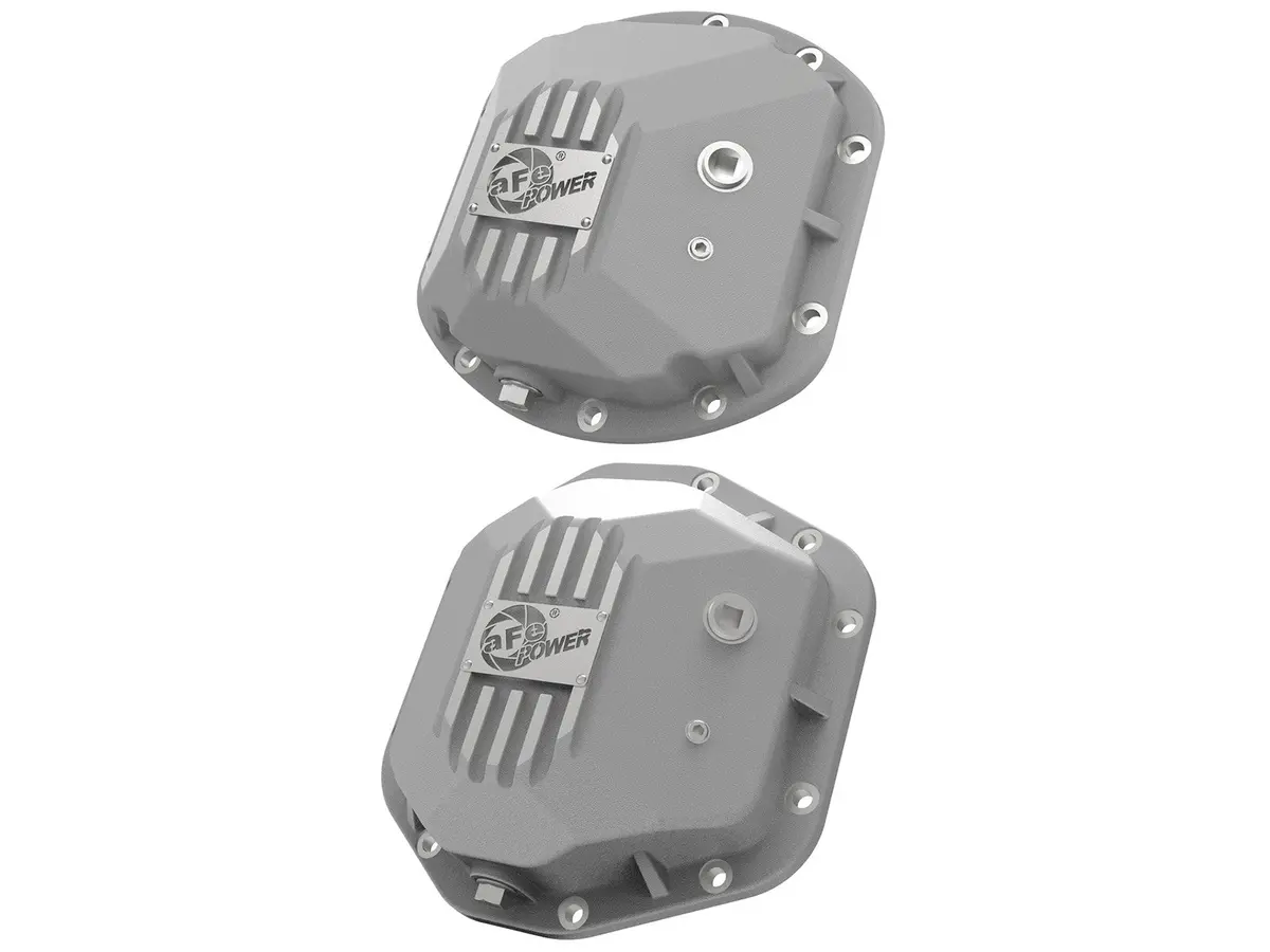 Afe: Street Series Front & Rear Differential Covers Raw W/ Machined Fins Jeep Wrangler (Tj & Jk) 97-18 (Dana 30 & Dana 44) 1