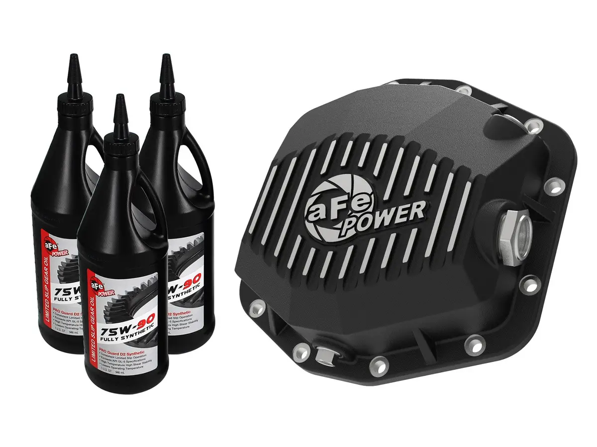Afe: Pro Series Rear Differential Cover Black W/Machined Fins & Gear Oil Ford Ranger 2019 L4-2.3L (T) (Dana M220) 1