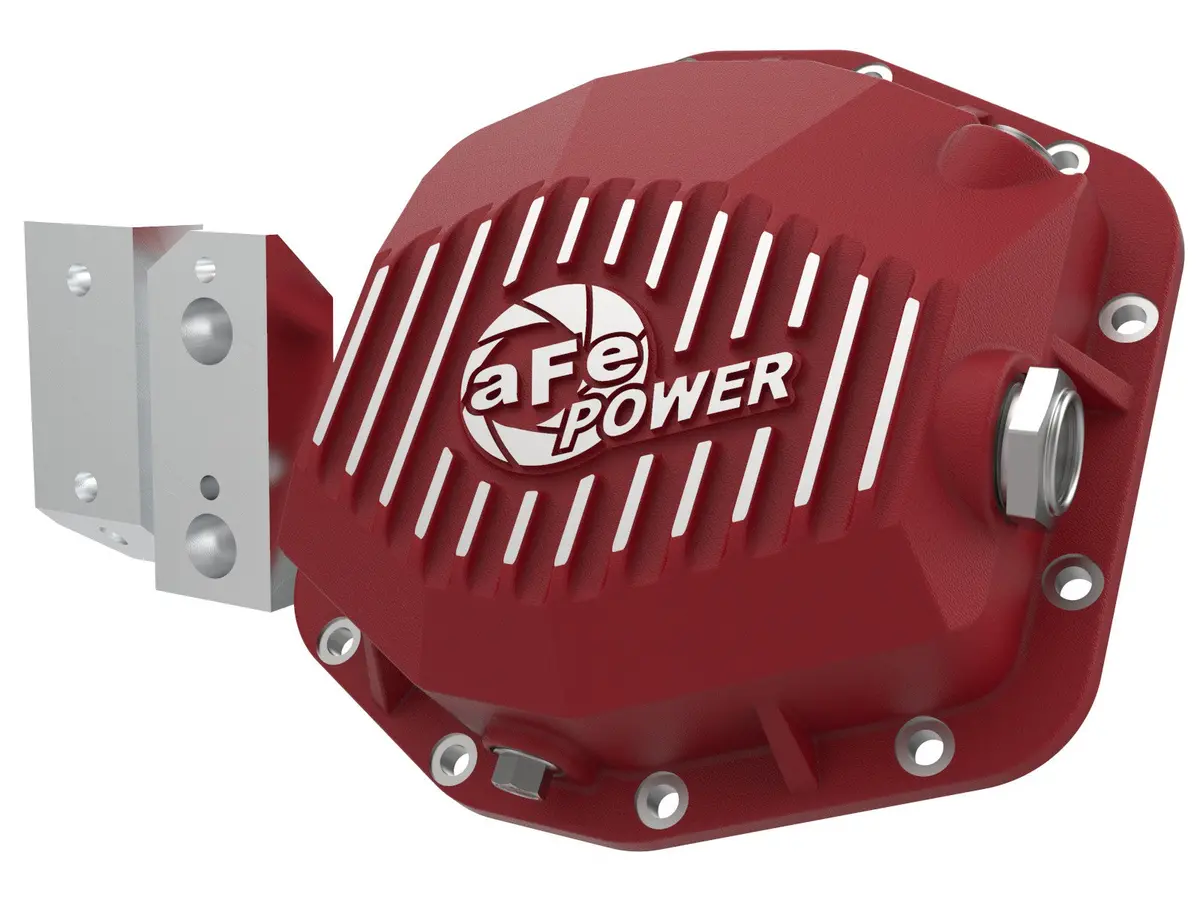 Afe: Pro Series Rear Differential Cover Red W/ Machined Fins 	 2020 Jeep Gladiator (Jt) V6-3.6L (Dana M220) 1