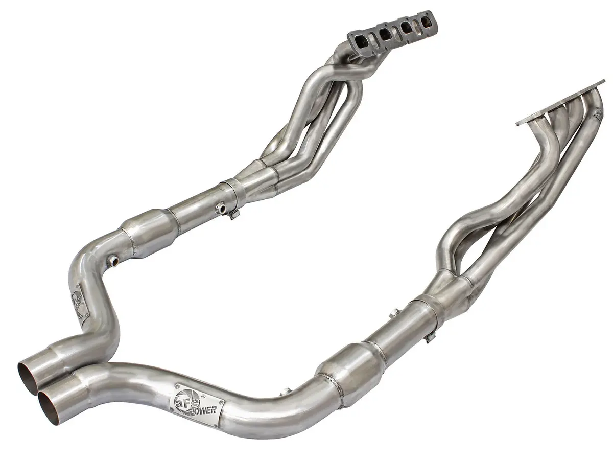 Afe: 1-7/8" Twisted Steel Long Tube Header & Connection Pipes; Street Series Dodge Charger Hellcat/Challenger Hellcat 15-19 Srt-8 V8-6.2L (Sc) 1