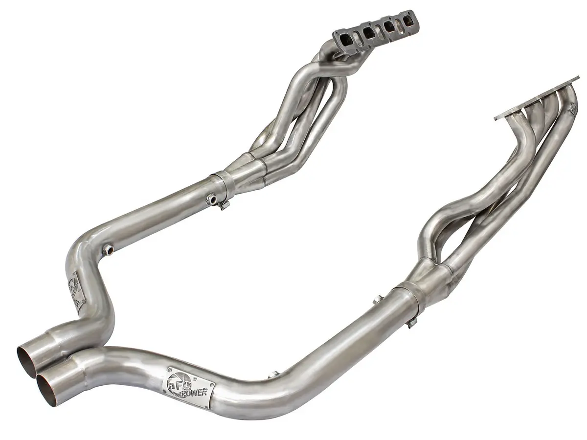Afe: 1-7/8" Twisted Steel Long Tube Header & Connection Pipes; Race Series Dodge Charger Hellcat/Challenger Hellcat 15-19 Srt-8 V8-6.2L (Sc) 1