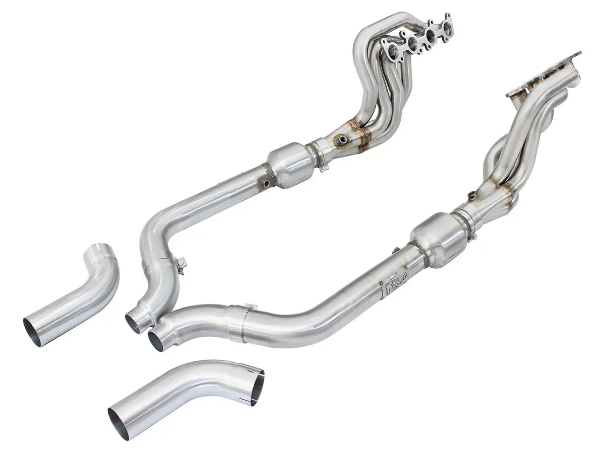 Afe: Twisted Steel Long Tube Header & Connection Pipes (Street Series) Ford Mustang Gt 15-19 V8-5.0L 1