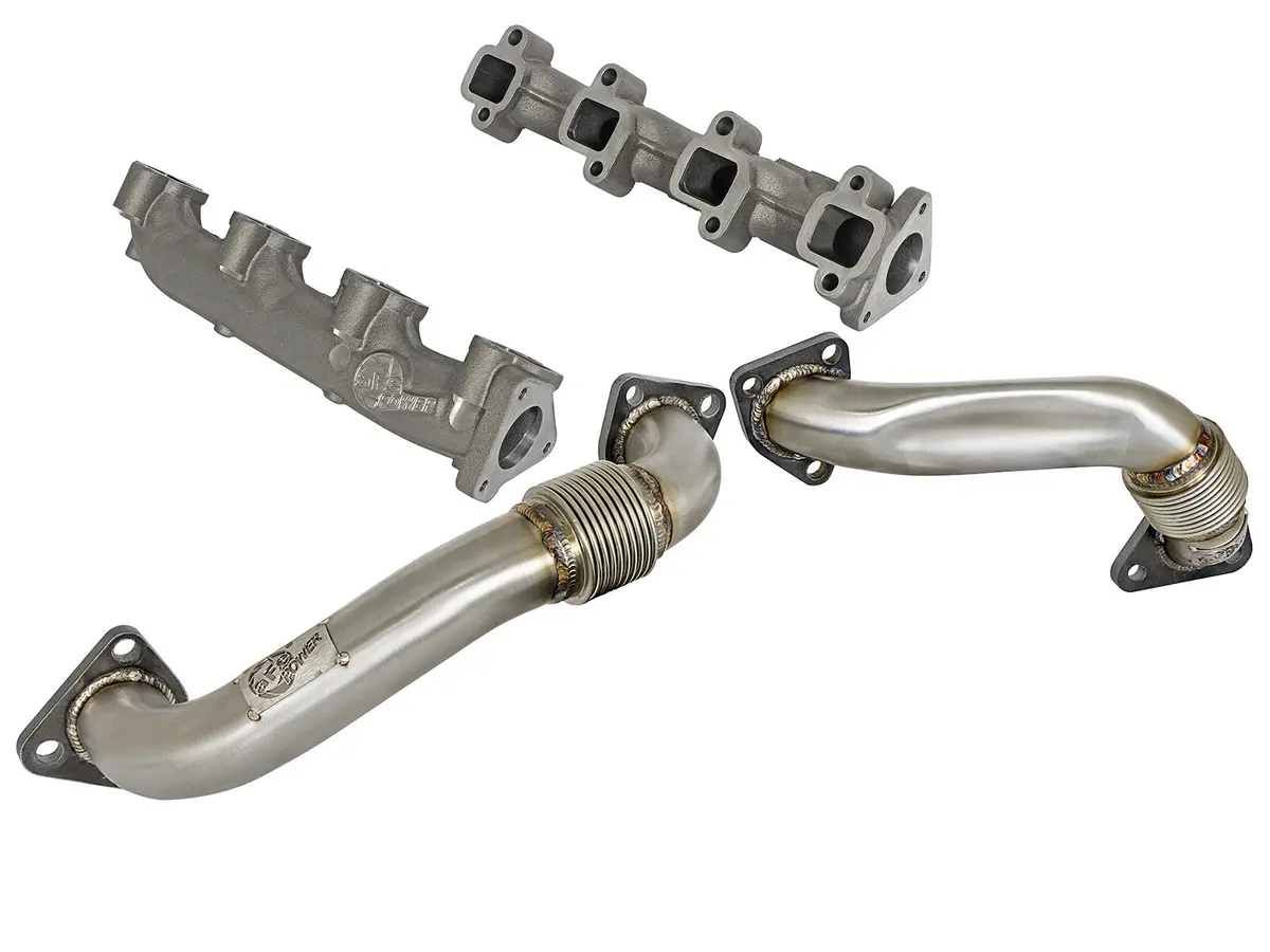 Afe: Bladerunner Exhaust Manifold & Up-Pipes Combo Gm Diesel Trucks 01-04 V8-6.6L (Td) Lb7 1