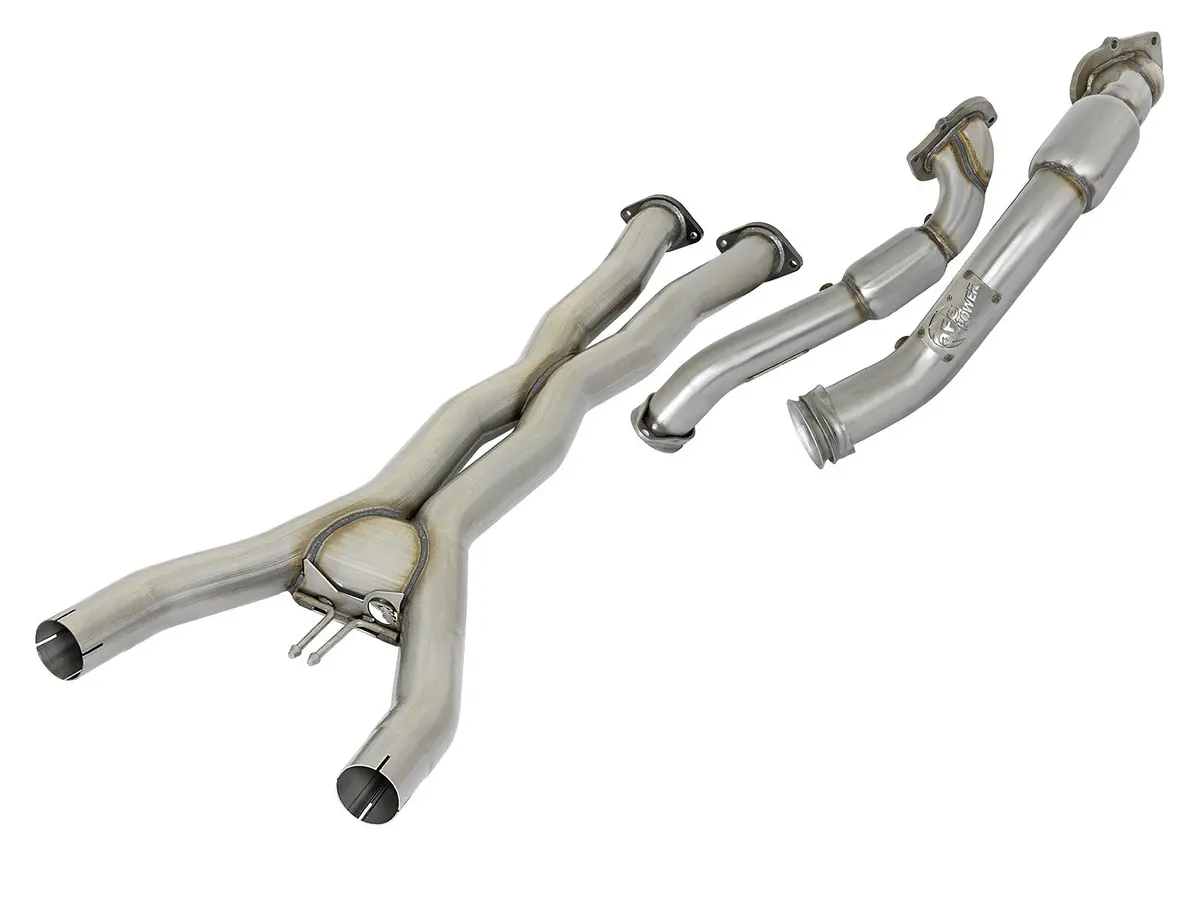 Afe: Twisted Steel Connection Pipe & X-Pipe Combo (Street Series)  Adds Up To: +24 Hp Horsepower   +24 Lbs. X Ft. Torque Max Gains Chevrolet Corvette (C7) & Z06 14-19 V8-6.2L/6.2L (Sc) Lt1 1