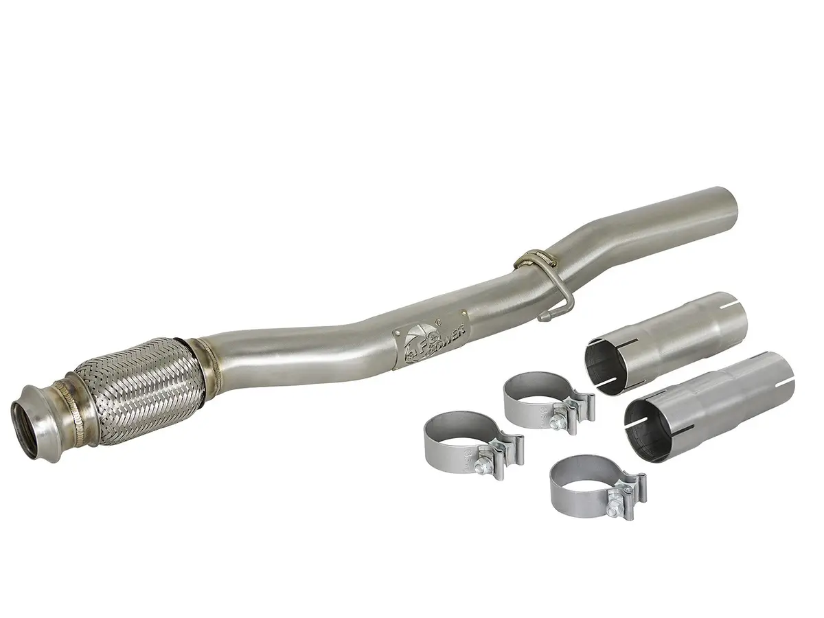 Afe: Twisted Steel 2-1/2" Rear Down-Pipe/Mid-Pipe Mini Cooper S (R56) 07-13 I4-1.6L(T) N18 1