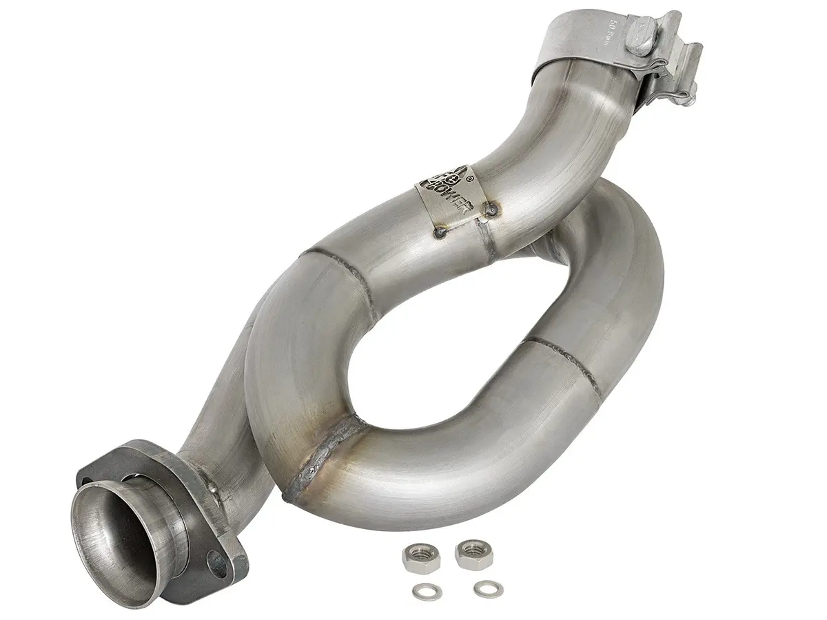 Afe: Twisted Steel Loop Relocation Pipe 2" 409 Stainless Steel Jeep Wrangler (Jk) 12-18 V6-3.6L 1