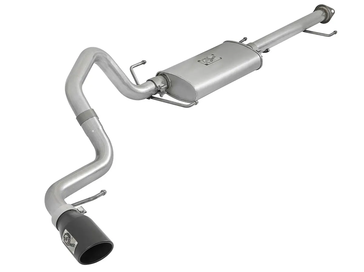 Afe: Scorpion 2-1/2" Aluminized Steel Cat-Back Exhaust System W/ Black Tip 	 Toyota Fj Cruiser 07-17 V6-4.0L 1