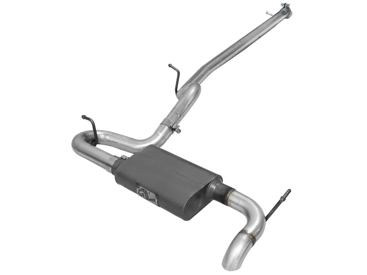 Afe: Scorpion 2-1/2" Aluminized Steel Cat-Back Exhaust System Jeep Wrangler (Jk) 07-18 V6-3.8L/3.6L (4-Door) 1