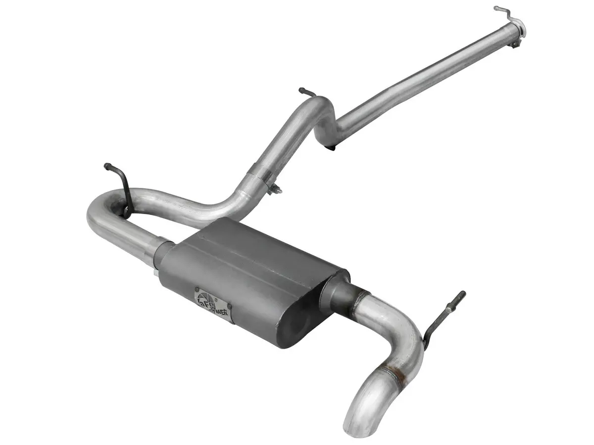 Afe: Scorpion 2-1/2" Aluminized Steel Cat-Back Exhaust System Jeep Wrangler (Jk) 07-18 V6-3.8L/3.6L (2-Door) 1