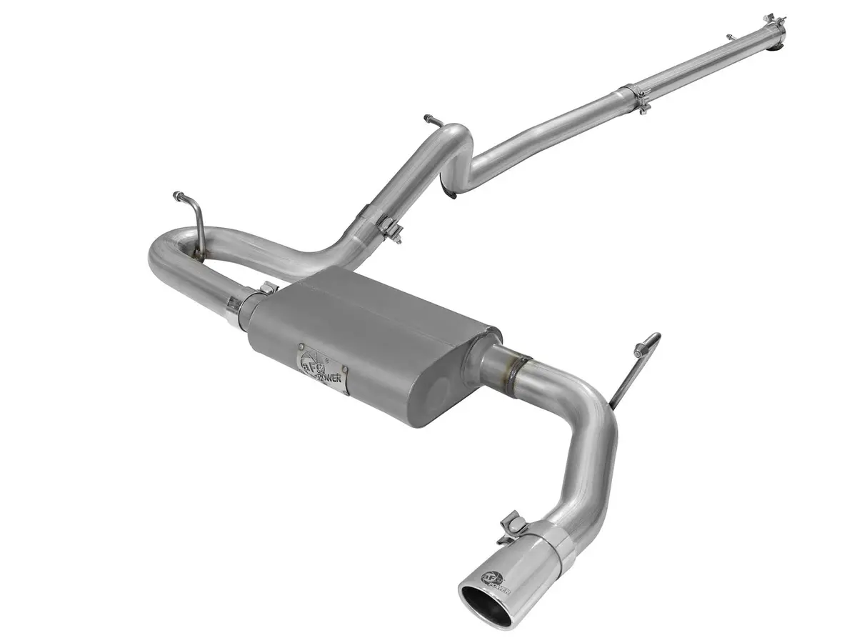 Afe: Scorpion 2-1/2" Aluminized Steel Cat-Back Exhaust System Jeep Wrangler (Jk) 07-18 V6-3.8L/3.6L (4-Door) 1