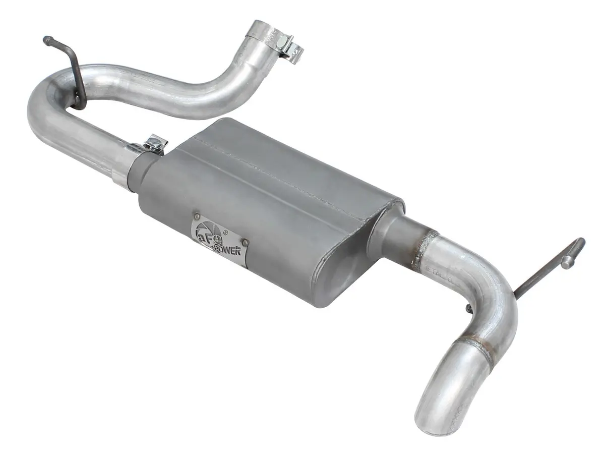 Afe: Scorpion 2-1/2" Aluminized Steel Axle-Back Exhaust System Jeep Wrangler (Jk) 07-18 V6-3.8/3.6L 1