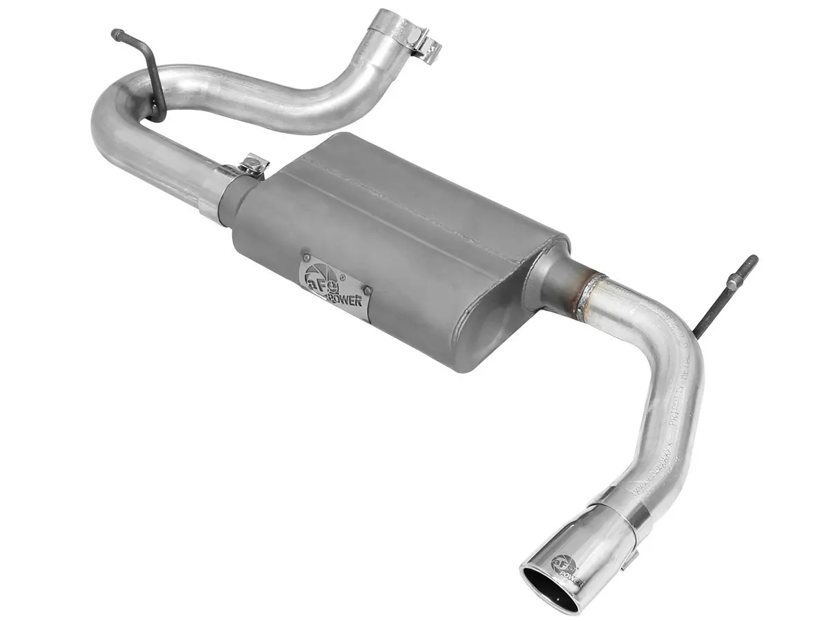 Afe: Scorpion 2-1/2" Aluminized Steel Axle-Back Exhaust System Jeep Wrangler (Jk) 07-18 V6-3.8/3.6L 1