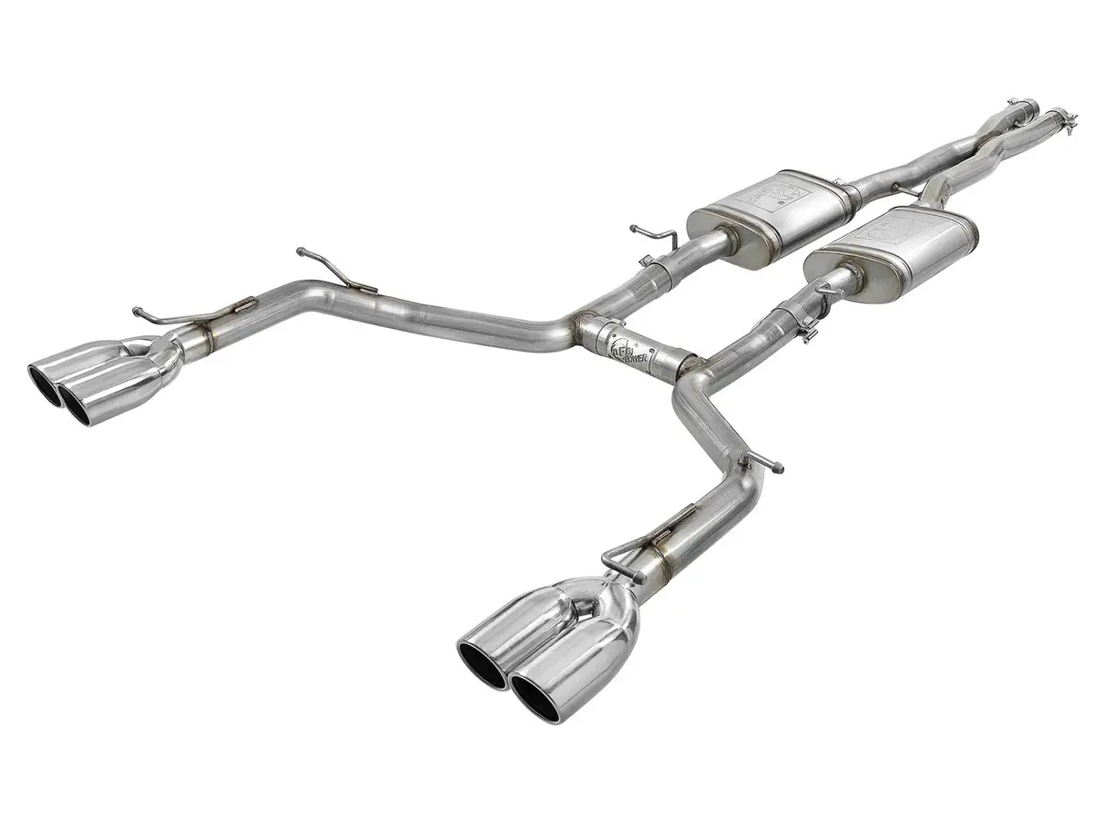 Afe: Mach Force-Xp 2-1/2" 304 Stainless Steel Cat-Back Exhaust System W/ Quad Polished Tips Dodge Challenger Sxt/Gt 15-19 V6-3.6L 1