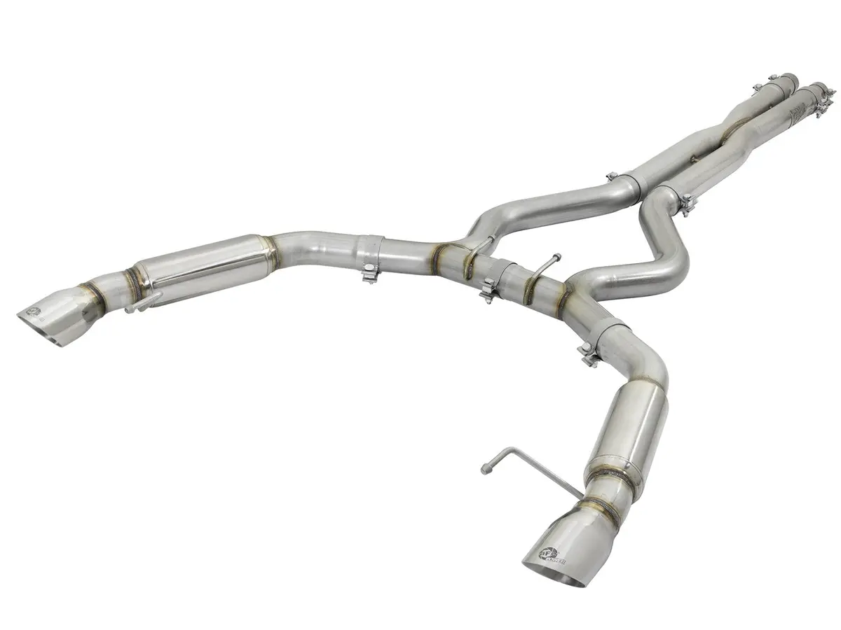 Afe: Mach Force-Xp 3" 304 Stainless Steel Cat-Back Exhaust System - Aggressive Tone W/Polished Tips Ford Mustang 15-17 V8-5.0L 1