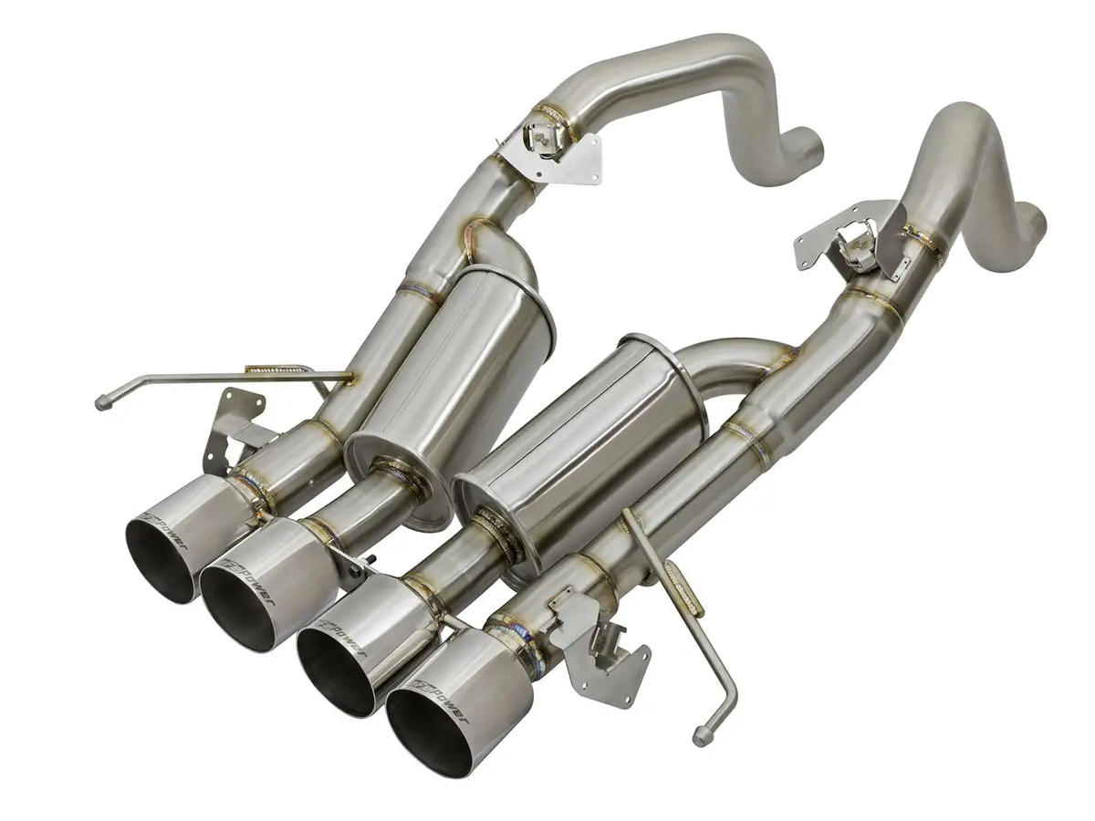 Afe: Mach Force-Xp 3" To 2-1/2" 304 Stainless Steel Axle-Back Exhaust System Chevrolet Corvette (C7) 14-19 V8-6.2L (Lt1) W/ Factory Style Npp & Afm Valves 1