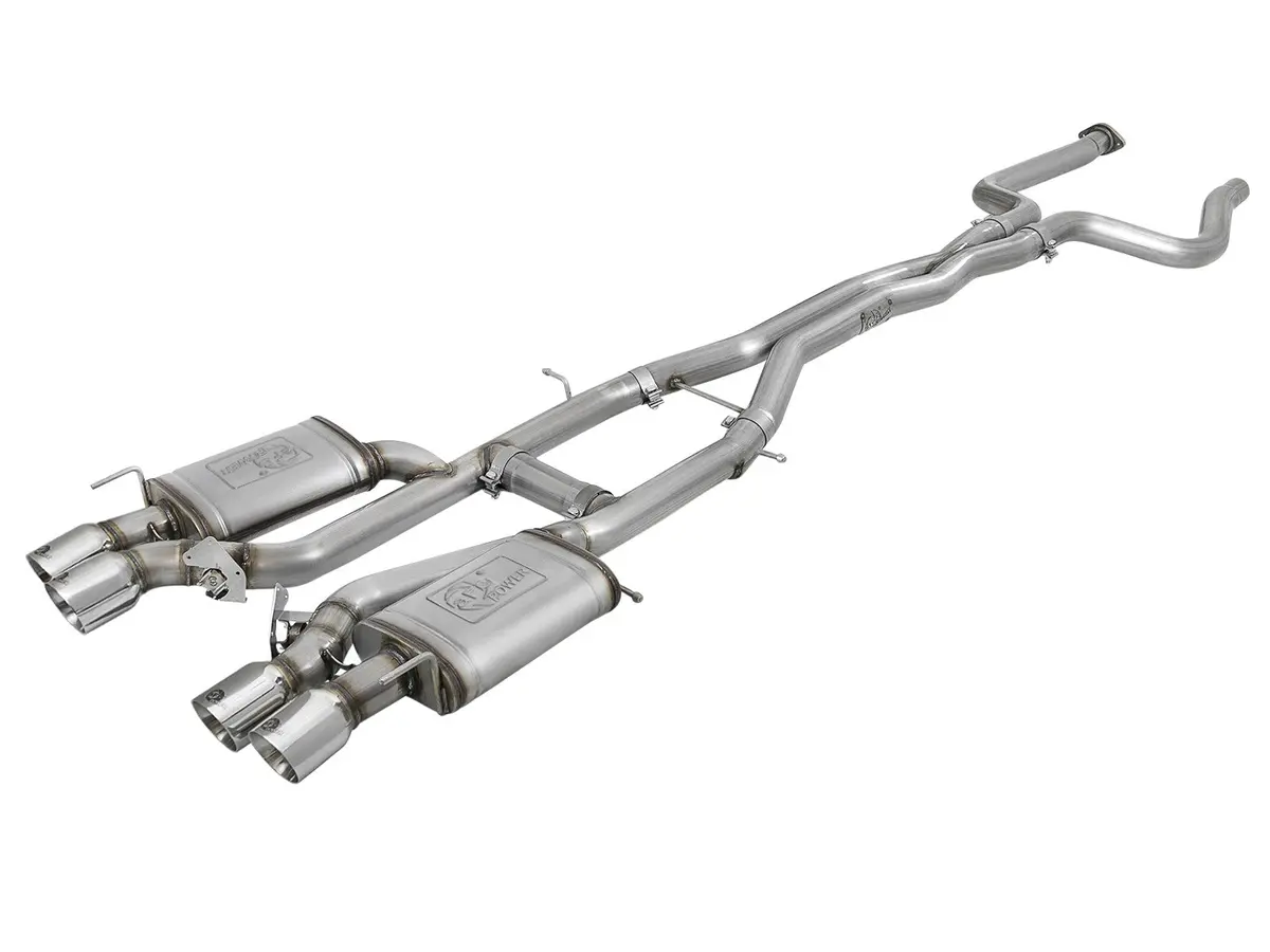 Afe: Mach Force-Xp 3" 304 Stainless Steel Cat-Back Exhaust System Cadillac Ats-V 16-19 V6-3.6L (Tt) Equipped With Dual Mode Exhaust Valves (Npp) (Sedan/Coupe) 1