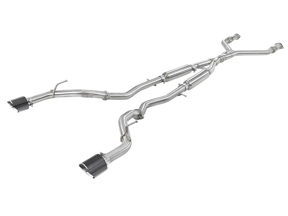 Afe: Takeda 2-1/2" 304 Stainless Steel Cat-Back Exhaust System Infiniti Q50 16-19 V6-3.0L (Tt) 1