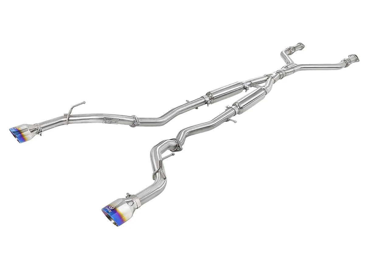 Afe: Takeda 2-1/2" 304 Stainless Steel Cat-Back Exhaust System Infiniti Q50 16-19 V6-3.0L (Tt) 1