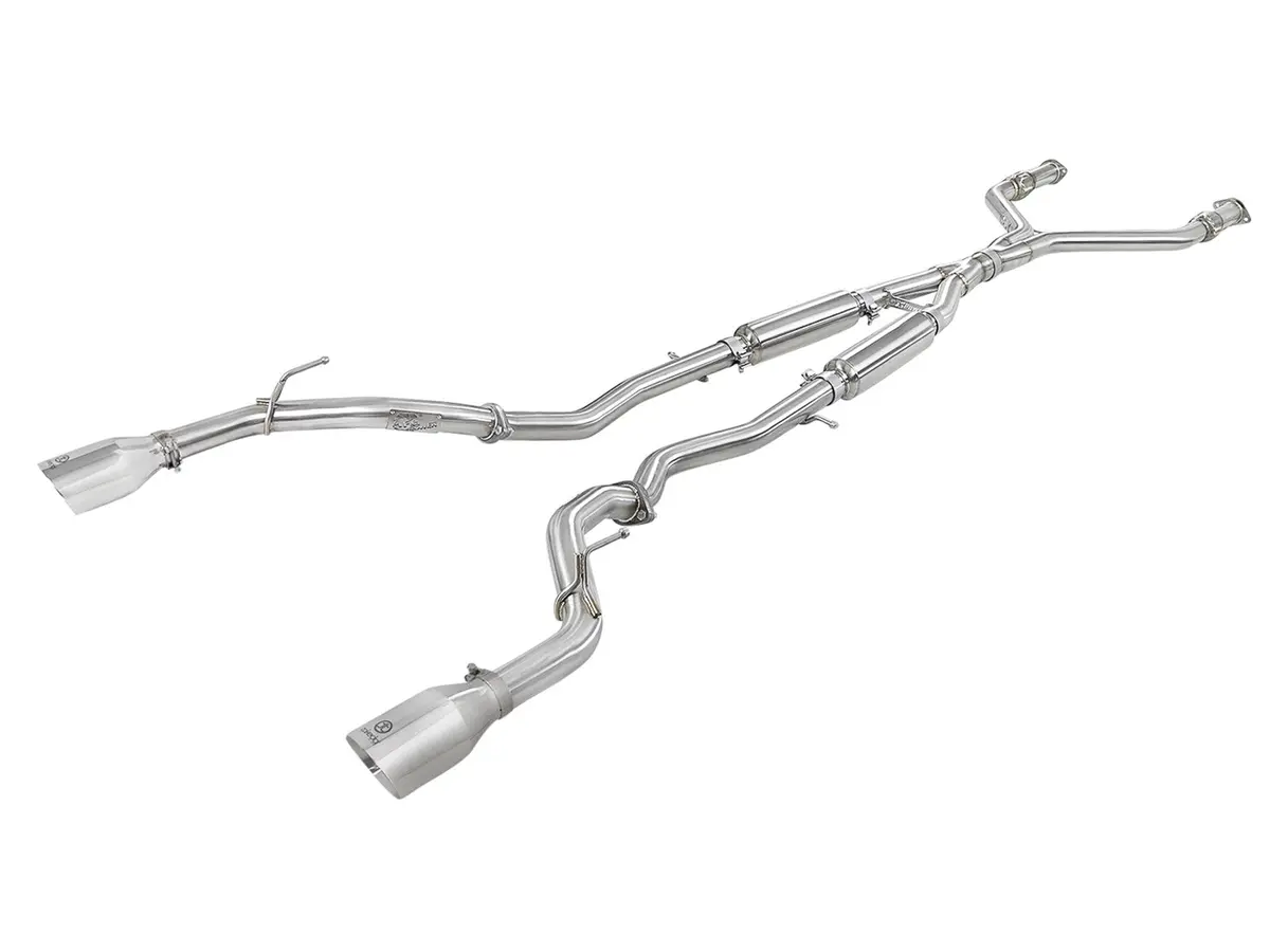 Afe: Takeda 2-1/2" 304 Stainless Steel Cat-Back Exhaust System 17-19 Infiniti Q60 V6-3.0L (Tt) 1
