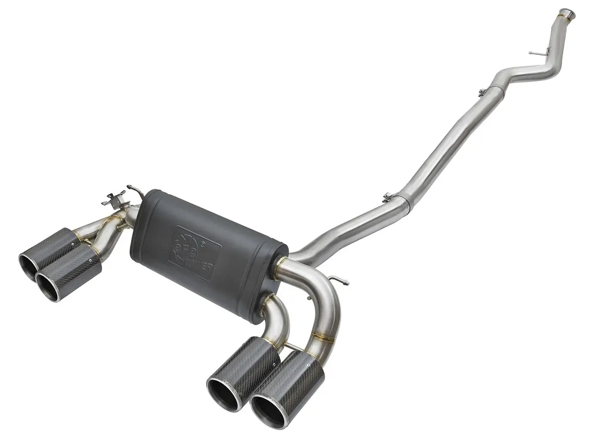Afe: Mach Force-Xp 3" To 2-1/2" 304 Stainless Steel Down-Pipe Back Exhaust System Bmw M2 (F87) 16-18 L6-3.0L (T) N55 1