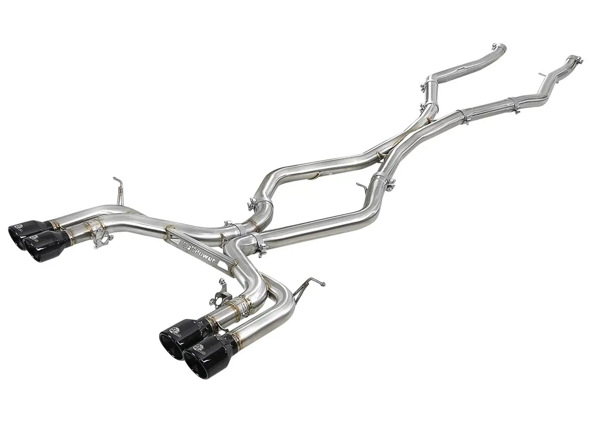 Afe: Mach Force-Xp 3-1/2" 304 Stainless Steel Muffler-Delete Cat-Back Exhaust System Bmw X5 M (F85) / X6 M (F86) 15-19 V8-4.4L (Tt) S63 1