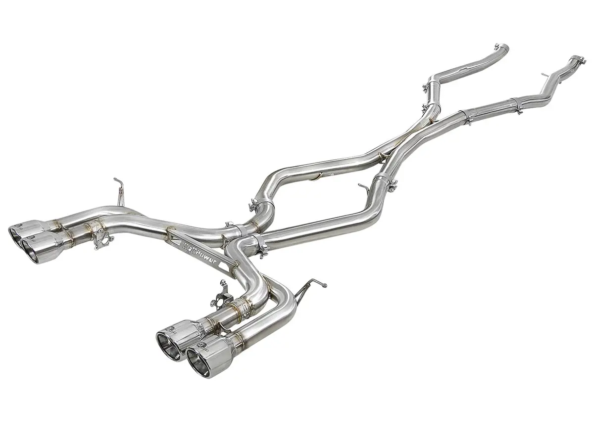 Afe: Mach Force-Xp 3-1/2" 304 Stainless Steel Muffler-Delete Cat-Back Exhaust System Bmw X5 M (F85) / X6 M (F86) 15-19 V8-4.4L (Tt) S63 1