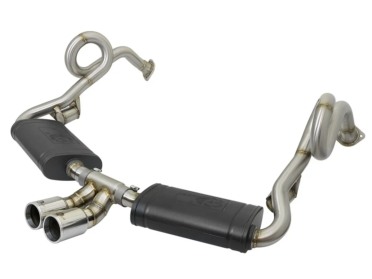 Afe: Mach Force-Xp 2" 304 Stainless Steel Cat-Back Exhaust System Porsche Cayman S/Boxster S (981) 13-16 H6-2.7L/3.4L 1