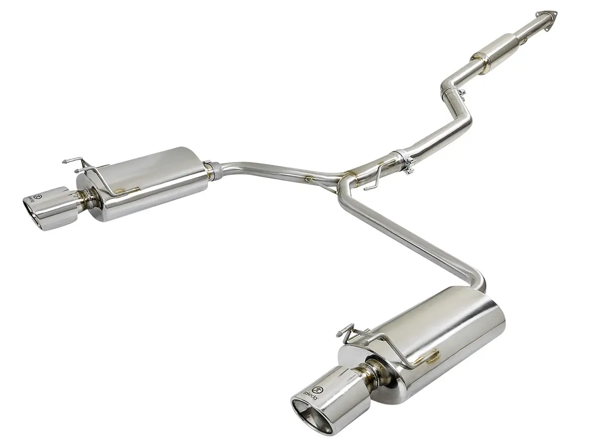 Afe: Takeda 2-1/2" To Dual 1-3/4" 304 Stainless Steel Cat Back System Honda Accord (Sedan) Lx/Ex/Ex-L 13-17 I4-2.4L 1