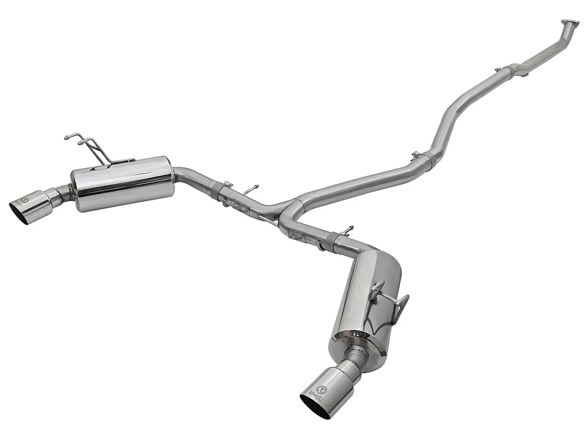 Afe: Takeda 2-1/2" To 2-1/4" 304 Stainless Steel Cat-Back Dual-Exit Exhaust System Honda Civic (Sedan) 16-20 I4-1.5L (T) 1